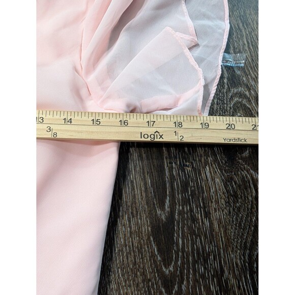 VNAIX Pink Maxi Dress Large Flutter Sleeve Lace Up Back - Picture 7 of 9